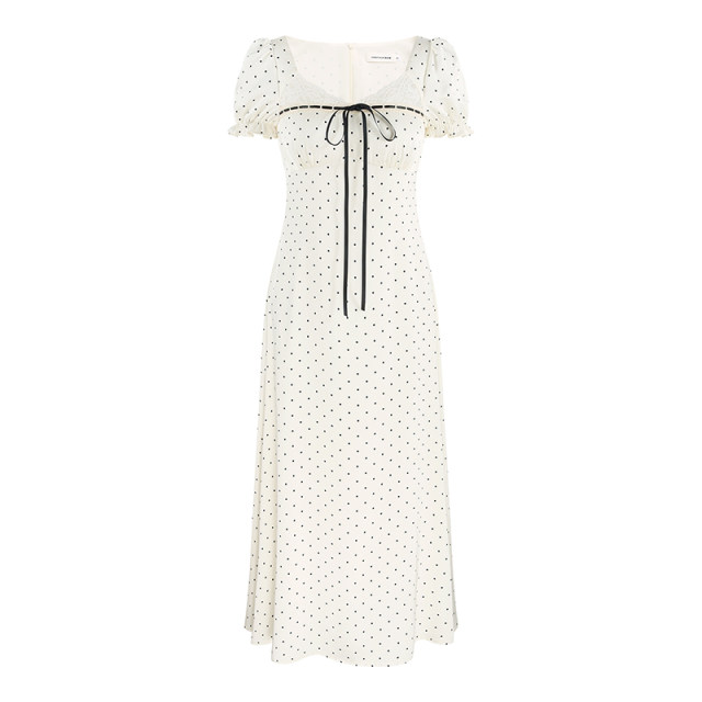 ເສື້ອຍືດ satin lace polka dot ຂອງຝຣັ່ງ