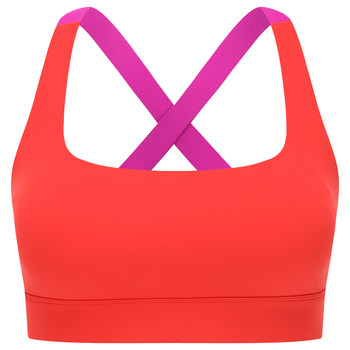 Particle Mania PF Women's Sports Bra Spring and Summer Contrast Color Back Beautiful Yoga Fitness Cycling BRA