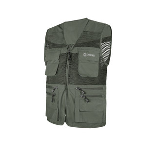 Nikko日高户外工装马甲男士夏季轻薄网眼摄影背心钓鱼多口袋外套