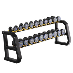 Pure Steel Dumbbell Set Combination for Men's Fitness, Home Use, Commercial Equipment, Gym-Specific, Fully Rubber-Coated