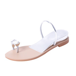 ແບບດຽວກັນຂອງເອື້ອຍໃຫຍ່ຂອງການເພີ່ມຄວາມສູງຂອງເກີບຫາດຊາຍໄຂ່ pigeon flat-soled ກັບ rhinestones ສໍາລັບແມ່ຍິງທີ່ຈະໃສ່ນອກກັບ thong toe wedge sandals