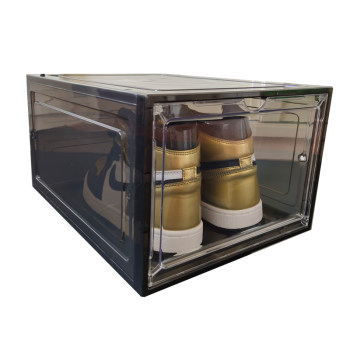 Magnetic transparent japanese vertical acrylic breathable shoe box