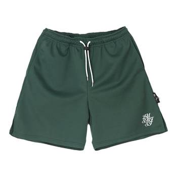 LUSHISI summer no-knee American shorts men's basketball sports ກາງເກງສາມສ່ວນສີ່ສີ່ຫລ່ຽມແລ່ນການຖັກແສ່ວອອກກໍາລັງກາຍ