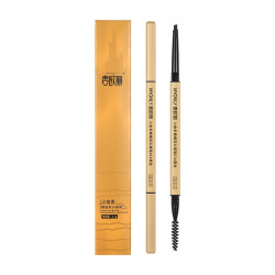 The new double-ended slim gold chopstick eyebrow pencil is waterproof, sweat-proof, does not take off makeup, is natural and easy to smudge, and is extremely fine