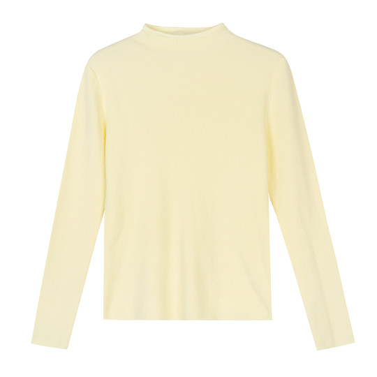 馨帮帮Bra  亲肤小立领打底衫女秋冬内搭简约纯色保暖长袖T恤上衣