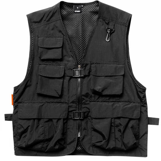 STN Original Design Workwear Multi Pocket Functional Tactical Vest Topped with Men's and Women's Outdoor Photography Fishing Vest
