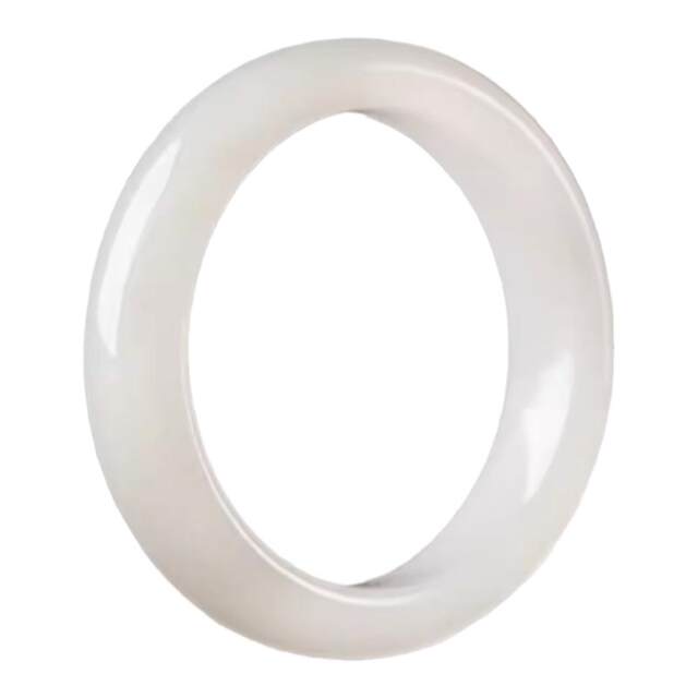 Flat Hetian Jade Bracelet Ice Seed Women's Style