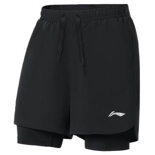 李宁运动短裤男跑步健身篮球沙滩裤温泉女内衬假冰丝美式套装游泳