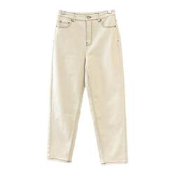 Double 12 Special Price Sharp Brother Zhiheyuan Spring and Autumn Simple Off-White Denim Carrot Pants 9 Points Stretch Jeans