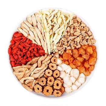 Astragalus, codonopsis, ganoderma, longan, red dates, wolfberry
