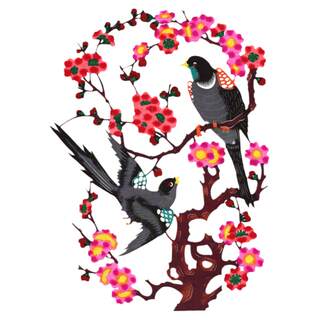 中国风蔚县特产彩色张窗花剪纸中英文翻译学生出国礼品送礼