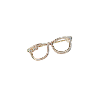 Lynnroman japanese cute hollow glasses brooch