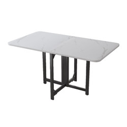 Folding dining table for household small apartment multifunctional folding table rectangular movable dining table simple dining table