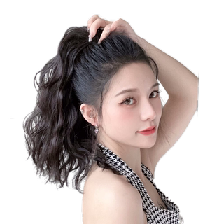 Fluffy cloud permed ponytail wig vanghini