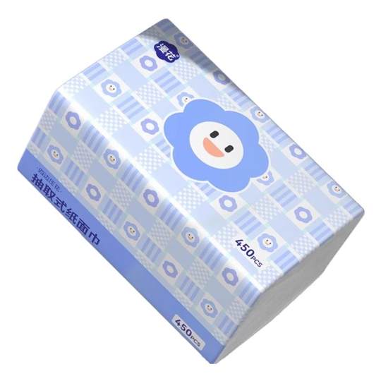 Manhua paper-pumping whole box, large bag, four-sided napkin, embossed household affordable wholesale facial tissue, toilet paper towel