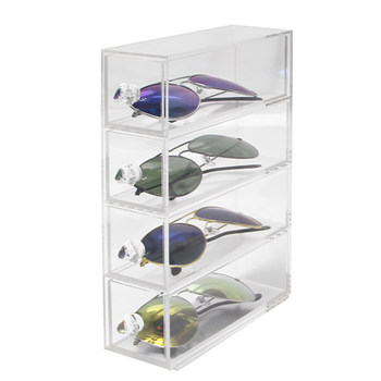 Drawer daily contact lens storage box acrylic eye shadow bedroom desktop lipstick lip gloss glasses cosmetics storage rack