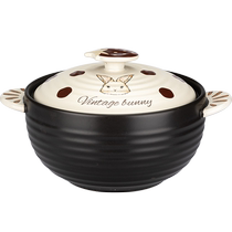 Morden Housewife Hra Rabbit Casserole Household High Temperature Resistant Dry Burning Without Cracking Gas Cooker Special Saucepan Pot ceramic pan
