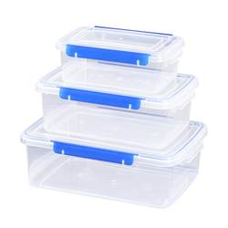 Food-grade refrigerator special commercial stall storage box plastic rectangular sealed box with lid for heating