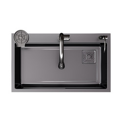 Large Single-Slot Sus304 Stainless Steel Kitchen Sink, Thickened 4mm Household Dishwashing Sink, Handmade Under-Counter Basin