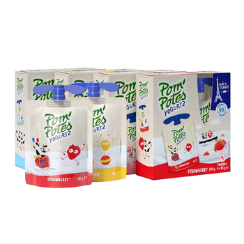 Children's yogurt pompotes imported from france