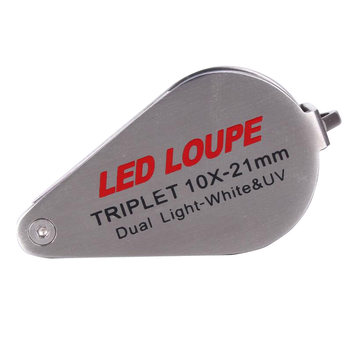 Two-color lamp jewelry magnifying glass for diamond identification