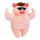 Funny little pig sand sculpture hug pillow plush toy