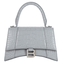BALENCIAGA HOURGLASS womens crocodile pattern small hand hourglass bag