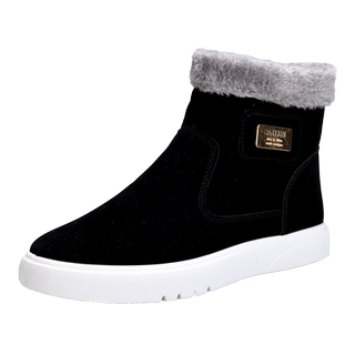 Новые осенне-зимние теплые и модные зимние ботинки в корейском стиле с высоким берцем.