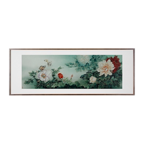 Bronze master hand-engraved copper sculpture painting Famous Flowers in the Country living room entrance sofa background wall decoration hanging painting