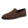 Women's slip-on loafers with deep mouth and low heel