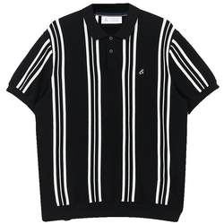 Jack Jones Summer New Striped Polo Shirt Men's British Lapel Half Sleeve Short Sleeve T-Shirt