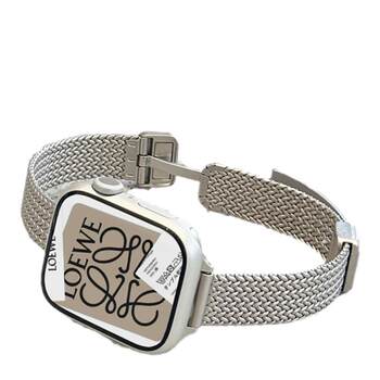 Suitable for iwatch wheat ear magnetic buckle metal watch strap