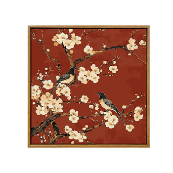 Chinese style flower and bird diy digital oil painting decorative painting