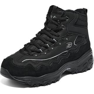 斯凯奇冬季女鞋加绒保暖老爹鞋厚底增高高帮休闲运动鞋耐磨雪地靴