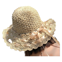 Sun hat womens summer small fresh beach hat seaside sun hat Korean version versatile cool straw hat fashionable and fashionable