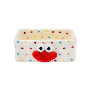 Lamb velvet three-dimensional clown snack grocery storage box