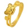 Trendy Acer line puppy gold ring solid gold ring hand ornaments hard gold show big gilt color genuine joint IP same style