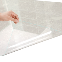 (包边)家具贴膜耐高温厨房台面透明桌子实木岩板餐桌大理石保护