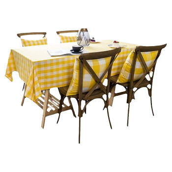 Classic yellow plaid cotton linen fabric nordic Classic yellow plaid cotton linen fabric nordic