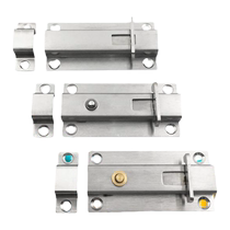 Bolt thickened stainless steel 3-inch 4-inch self-elastic button anti-theft spring wooden door public toilet fitting room customization