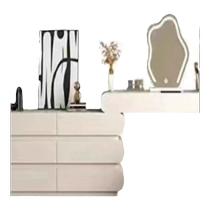 Signmaker ultra-thin 30cm solid wood cabinet dresser integrated bedroom extremely narrow storage cabinet telescopic dressing table cream style