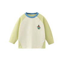 Qiqi Xiong boys T-shirt raglan sleeve childrens long-sleeved bottoming shirt baby spring 2024 new tops for children and middle-aged children