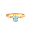 Reddy S925 silver-plated real gold Paraiba ring