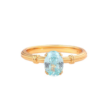 Reddy s925 silver-plated real gold paraiba ring