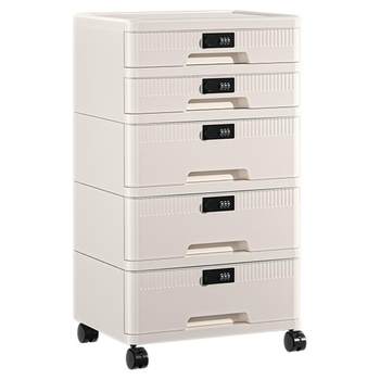 Multi-layer independent drawer cabinet with lock