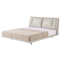 Gujia Home Modern Simple Leather Bed Large Backrest Bag Does Not Disturb Each Other Master Bedroom Double Bed Suspended Bed 8113