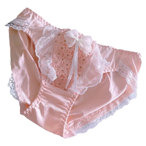 Japanese womens milk silk briefs for men with big bows and cute shorts Internet celebrity mens niche personality underwear