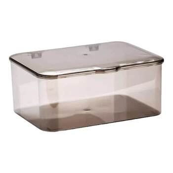 Tea set storage box with lid dustproof transparent storage rack