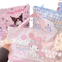 New cute lunch bag Melody insulated lunch box bag pu leather lunch bag student office worker lunch box bag large