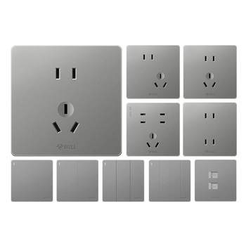 Bull g12 series starry gray ultra-thin switch socket